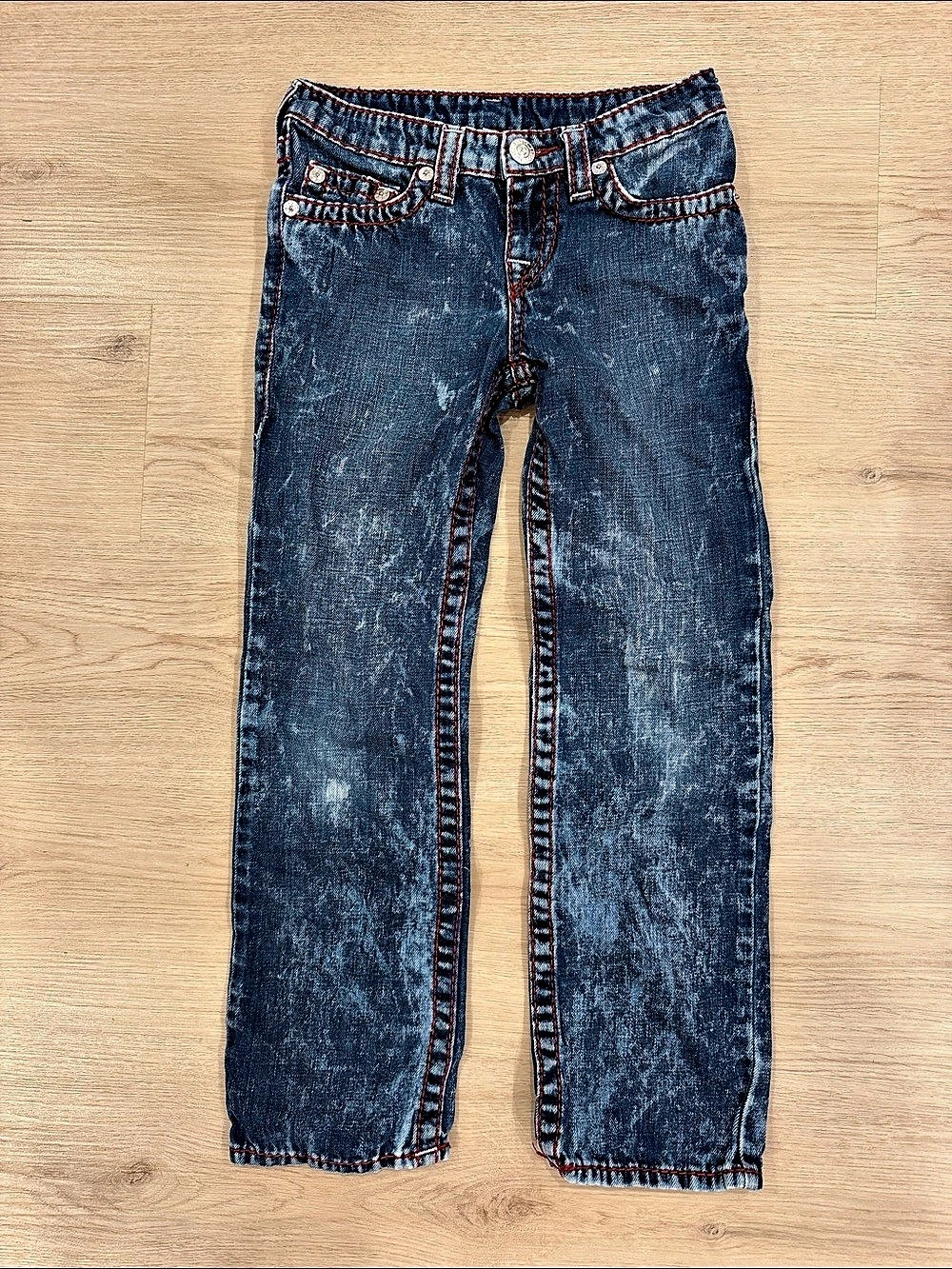 True Religion World Tour Straight Boys Size 8 Straight Jeans Blue